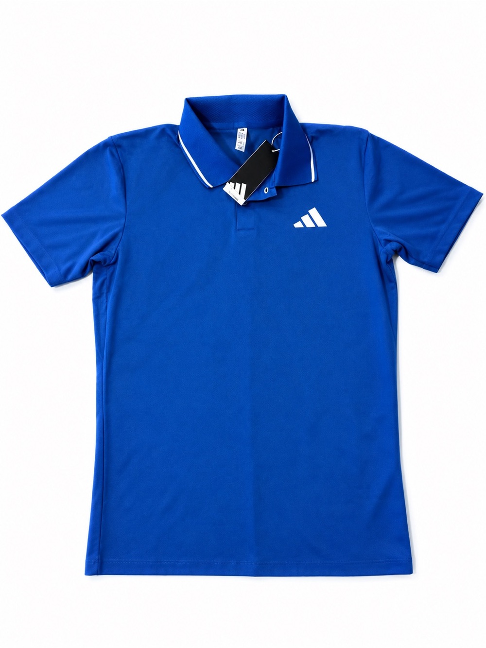 adidas Royal Blue Polo with White Trim